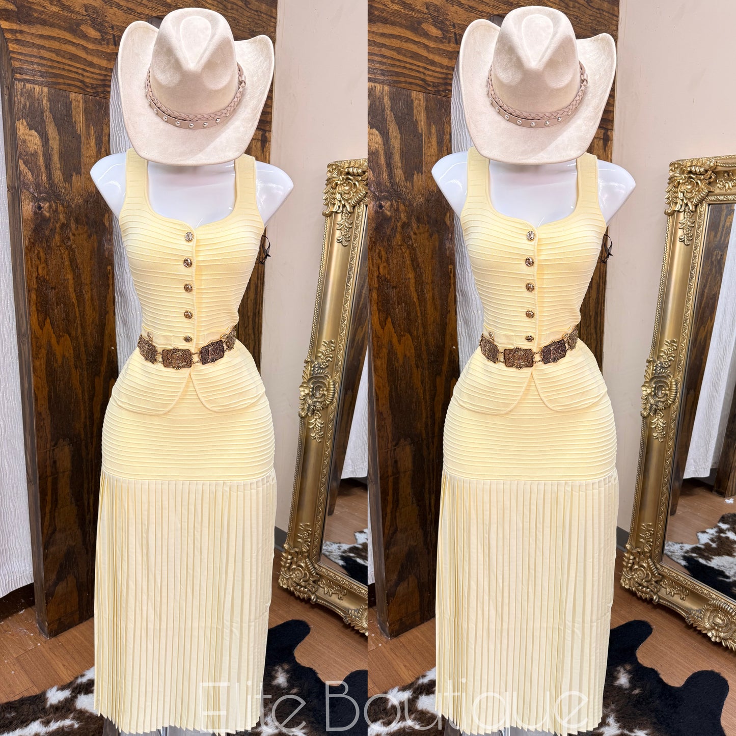 Butter yellow two piece set