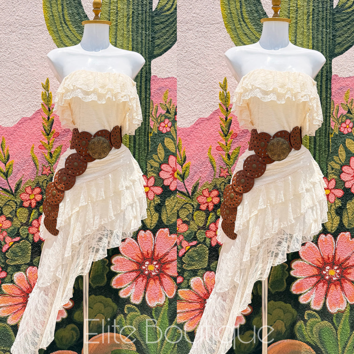 Beige Lace Dres