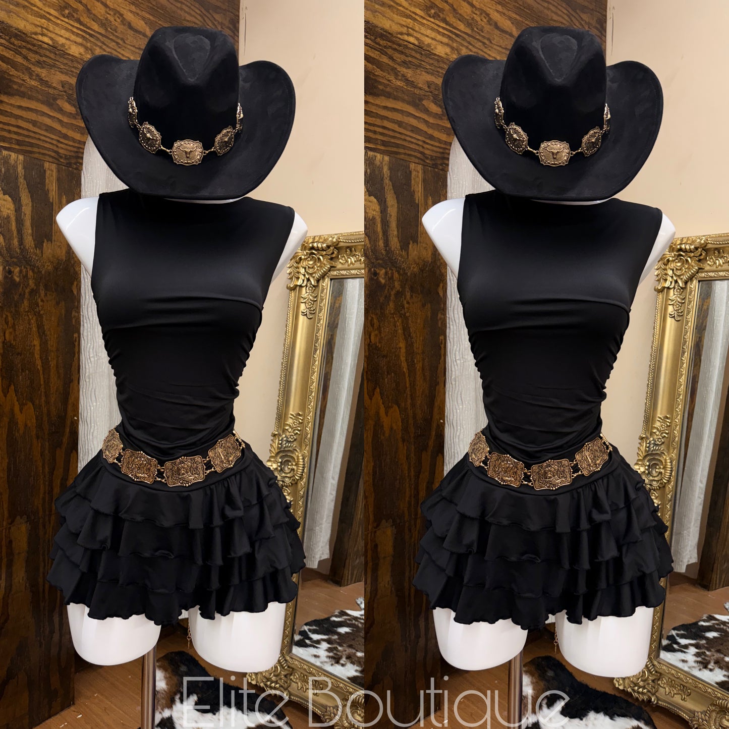 Mini black dress