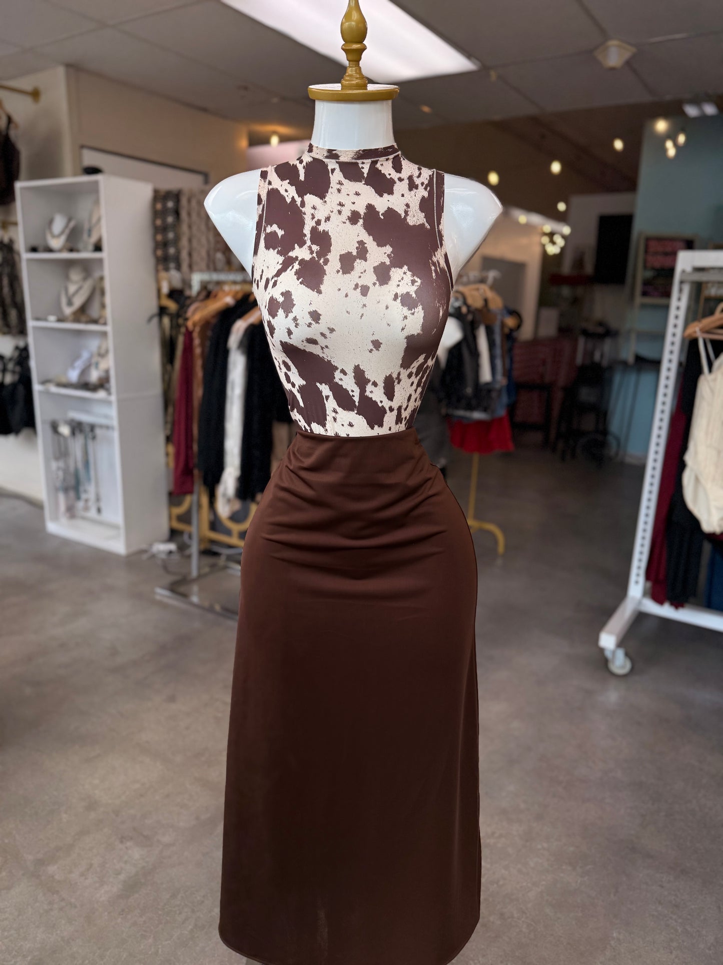 Cow sleeveless top