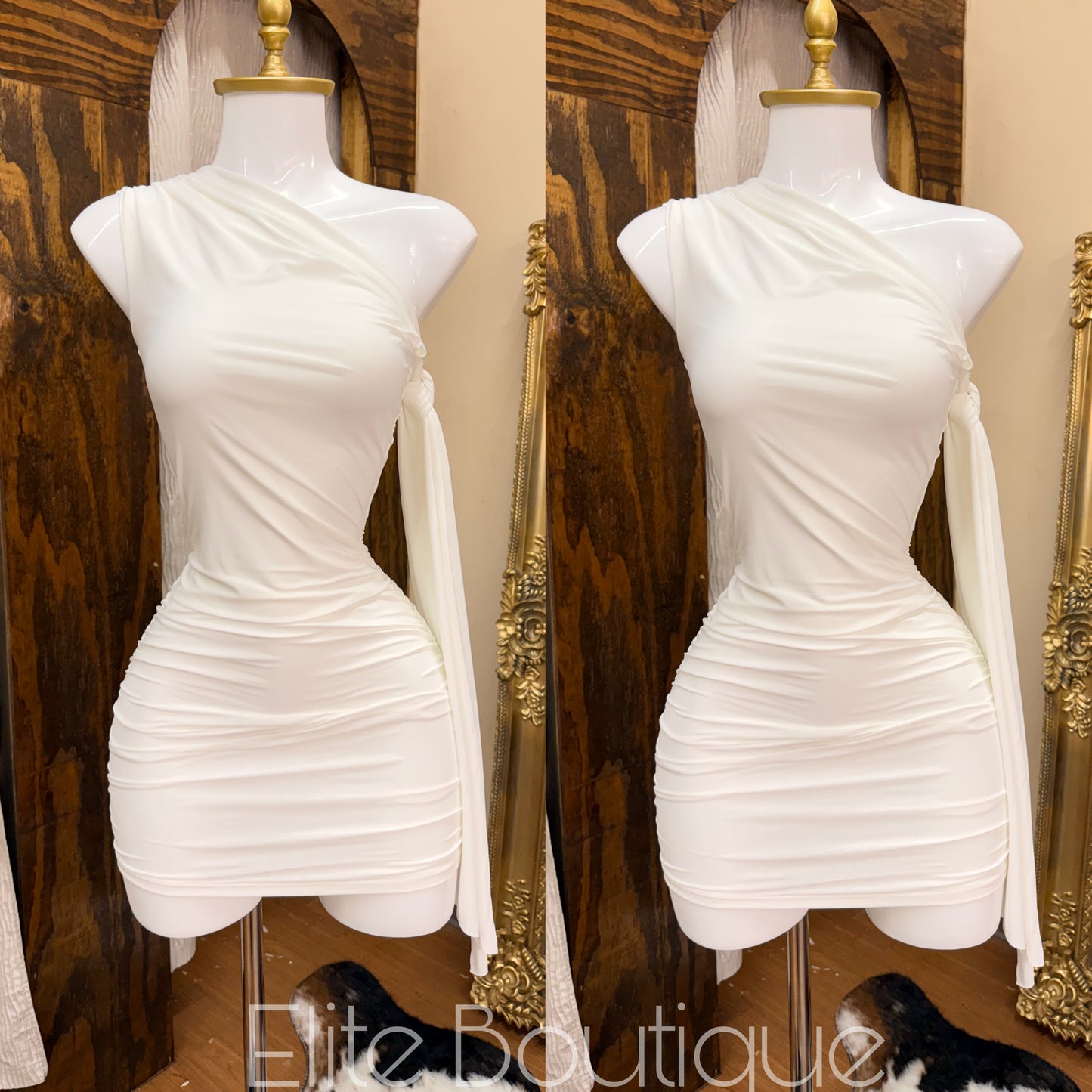 Off shoulder Side Tie Mini dress