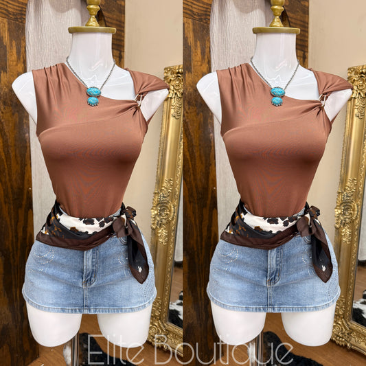 Brown bodysuit